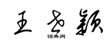 梁锦英王世颖草书个性签名怎么写