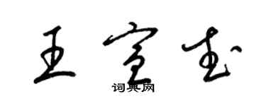 梁锦英王宣武草书个性签名怎么写