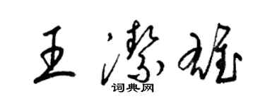 梁锦英王洁雄草书个性签名怎么写