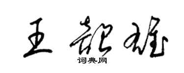 梁锦英王韶雄草书个性签名怎么写