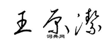 梁锦英王原洁草书个性签名怎么写