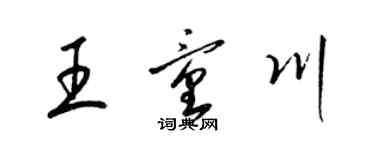 梁锦英王童川草书个性签名怎么写