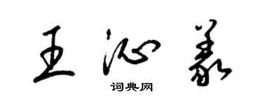 梁锦英王沁义草书个性签名怎么写