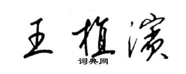 梁锦英王植滨草书个性签名怎么写