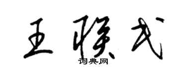 梁锦英王联民草书个性签名怎么写