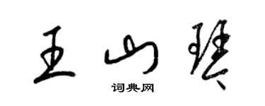 梁锦英王山琴草书个性签名怎么写