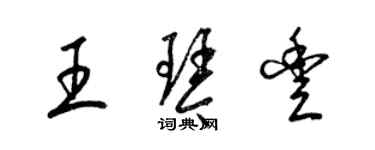 梁锦英王琴丰草书个性签名怎么写