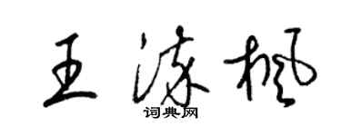 梁锦英王染枫草书个性签名怎么写