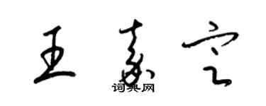 梁锦英王嘉定草书个性签名怎么写