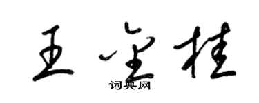 梁锦英王金桂草书个性签名怎么写