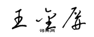 梁锦英王金屏草书个性签名怎么写