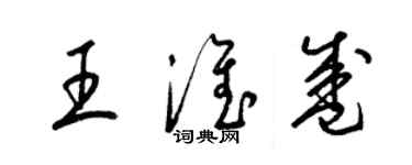 梁锦英王淮盛草书个性签名怎么写