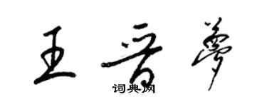 梁锦英王晋梦草书个性签名怎么写