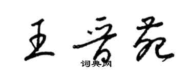 梁锦英王晋苑草书个性签名怎么写