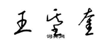 梁锦英王基奎草书个性签名怎么写