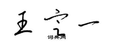 梁锦英王定一草书个性签名怎么写