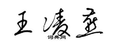 梁锦英王凌燕草书个性签名怎么写