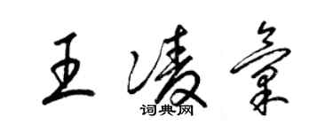 梁锦英王凌汇草书个性签名怎么写
