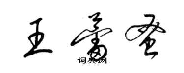 梁锦英王蕾蚤草书个性签名怎么写