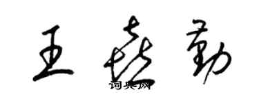 梁锦英王喜勤草书个性签名怎么写