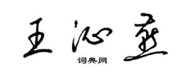 梁锦英王沁燕草书个性签名怎么写