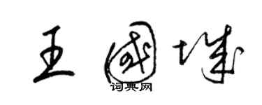 梁锦英王国城草书个性签名怎么写
