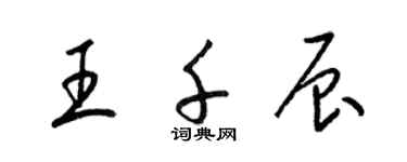 梁锦英王千辰草书个性签名怎么写