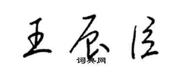 梁锦英王辰臣草书个性签名怎么写