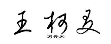 梁锦英王柯友草书个性签名怎么写