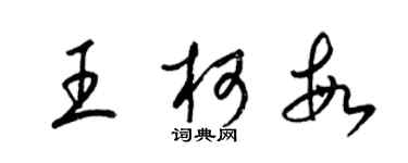 梁锦英王柯敏草书个性签名怎么写