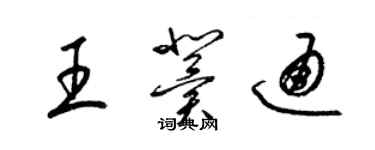 梁锦英王冀通草书个性签名怎么写