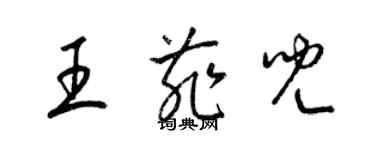 梁锦英王菲儿草书个性签名怎么写