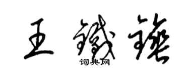 梁锦英王铁锤草书个性签名怎么写