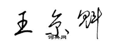梁锦英王京魁草书个性签名怎么写