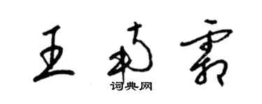 梁锦英王南霜草书个性签名怎么写