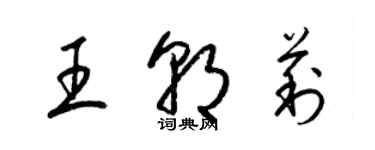 梁锦英王朝莉草书个性签名怎么写