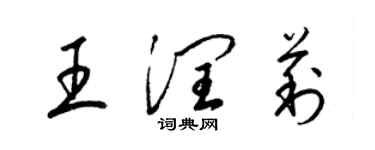 梁锦英王润莉草书个性签名怎么写