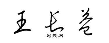 梁锦英王长益草书个性签名怎么写