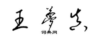 梁锦英王梦真草书个性签名怎么写