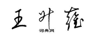 梁锦英王升雍草书个性签名怎么写