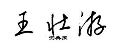 梁锦英王壮游草书个性签名怎么写