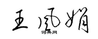梁锦英王风娟草书个性签名怎么写