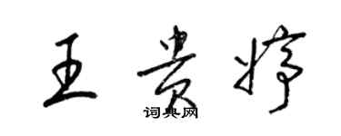 梁锦英王贵婷草书个性签名怎么写