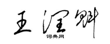 梁锦英王润魁草书个性签名怎么写
