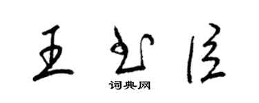 梁锦英王书臣草书个性签名怎么写