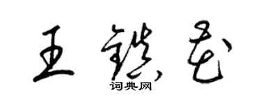 梁锦英王镇花草书个性签名怎么写