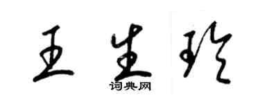 梁锦英王生玲草书个性签名怎么写