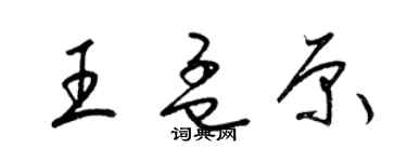 梁锦英王孟原草书个性签名怎么写