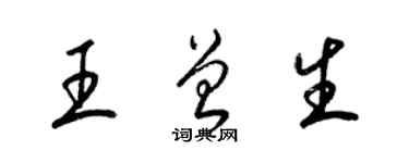 梁锦英王曾生草书个性签名怎么写
