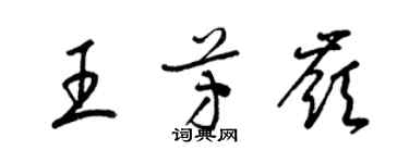 梁锦英王芳岭草书个性签名怎么写